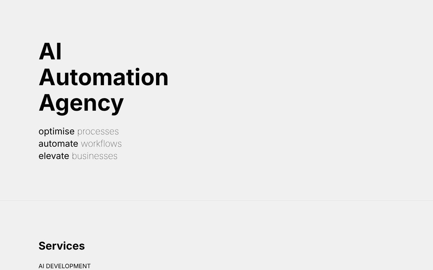 Website screenshot aiautomation.agency