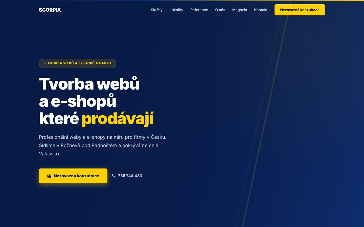 Snímek webu scorpix.cz